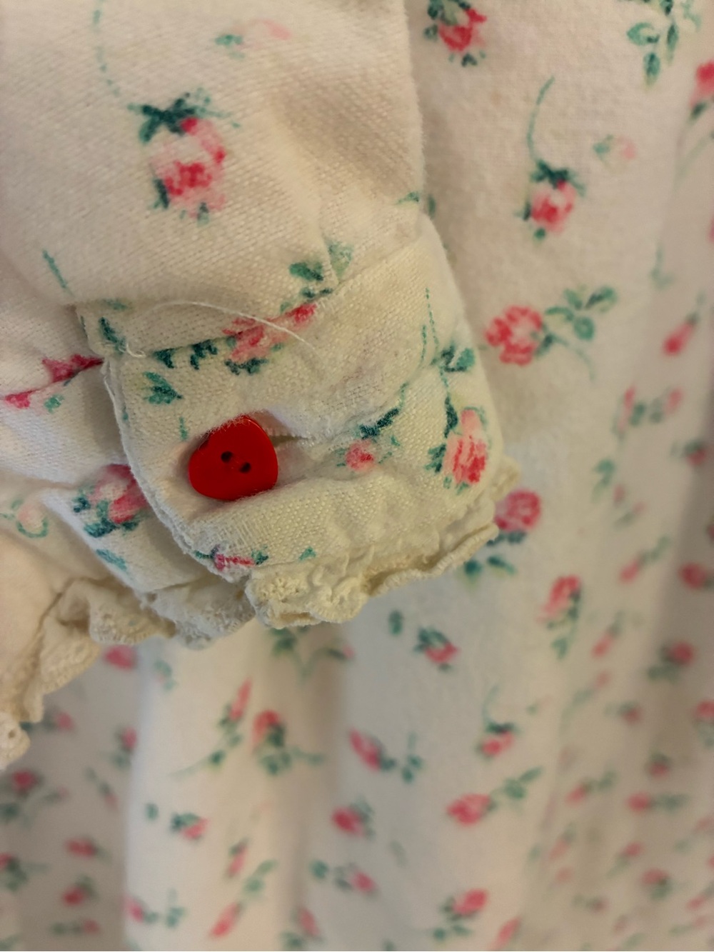 Lanz of Salzburg 100% Cotton Rosebud Nightgown L Cottagecore Grannycore - Picture 9 of 10